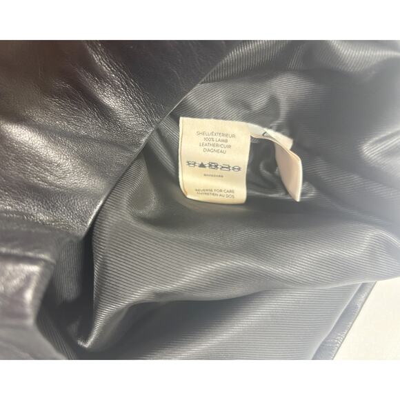 Lita by Ciara NWT Wide Leg Drawstring Lamb Leather Shorts in Black Large‎ - Picture 5 of 6